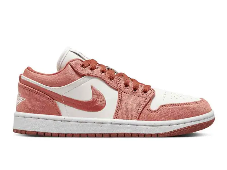 nike air jordan 1 low se canvas sky j orange (w)