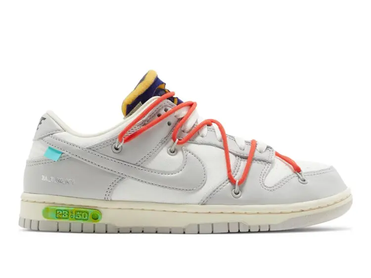 nike dunk low off white lot 23