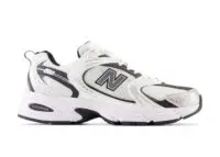 new balance 530 white silver metallic black