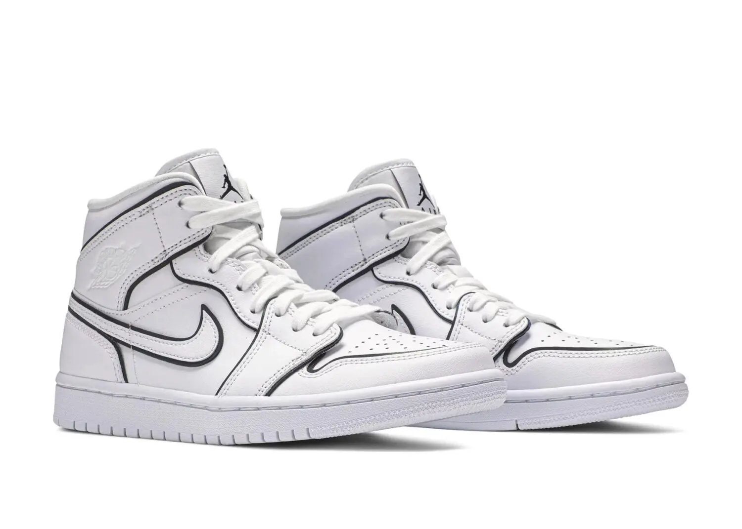 nike air jordan 1 mid iridescent reflective white (w)5