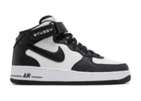 nike air force 1 mid stussy light bone black
