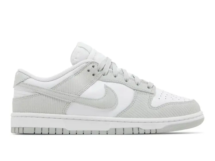 nike dunk low light silver corduroy (w)