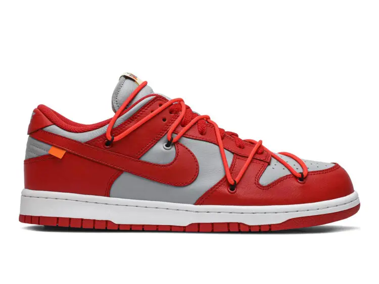 nike dunk low off white university red