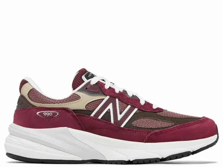 new balance 990v6 miusa teddy santis burgundy tan