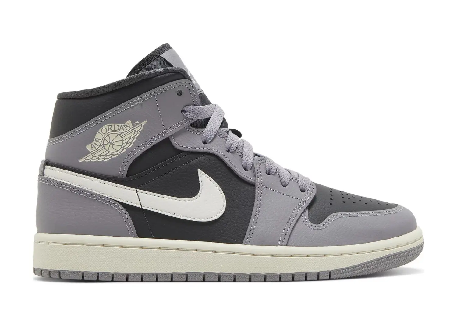 nike air jordan 1 mid cement grey (w)