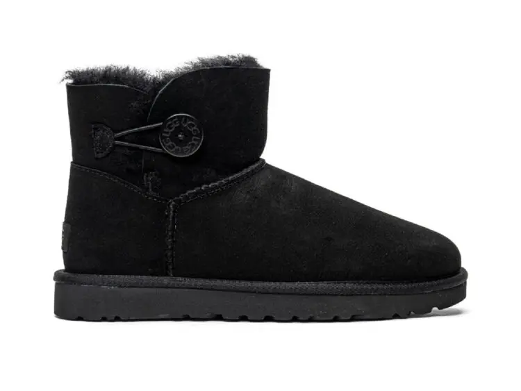 ugg mini bailey button ii black (w)