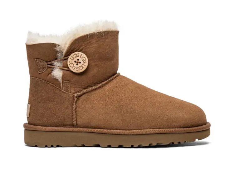 ugg mini bailey button ii chestnut (w)