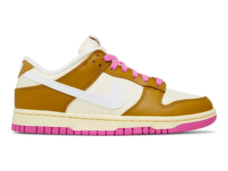 nike dunk low se bronzine pink