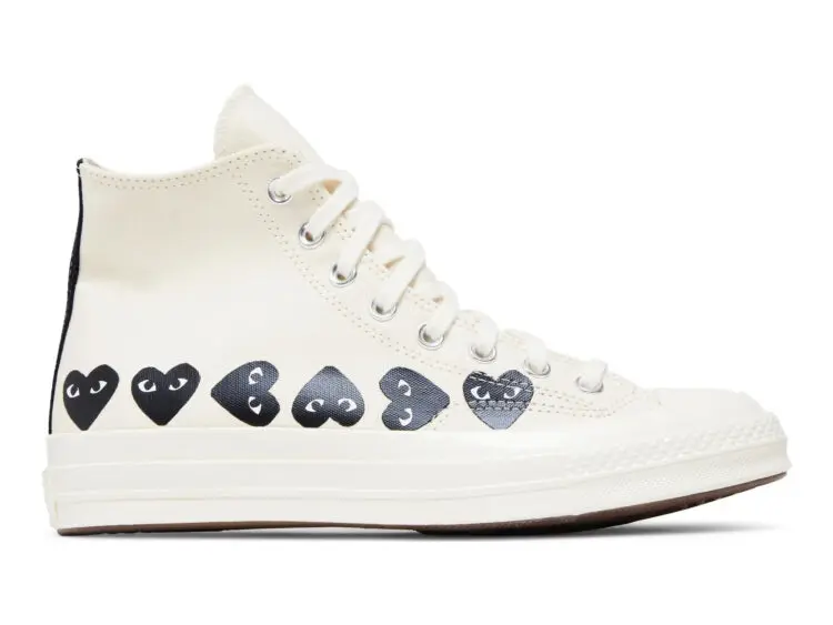 converse chuck taylor all star 70 hi comme des garcons play multi heart milk