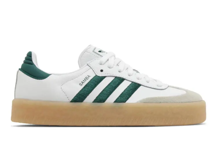 adidas sambae white collegiate green gum (w)