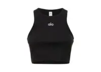 alo yoga aspire tank black white
