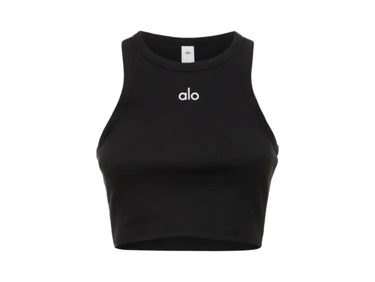 alo yoga aspire tank black white
