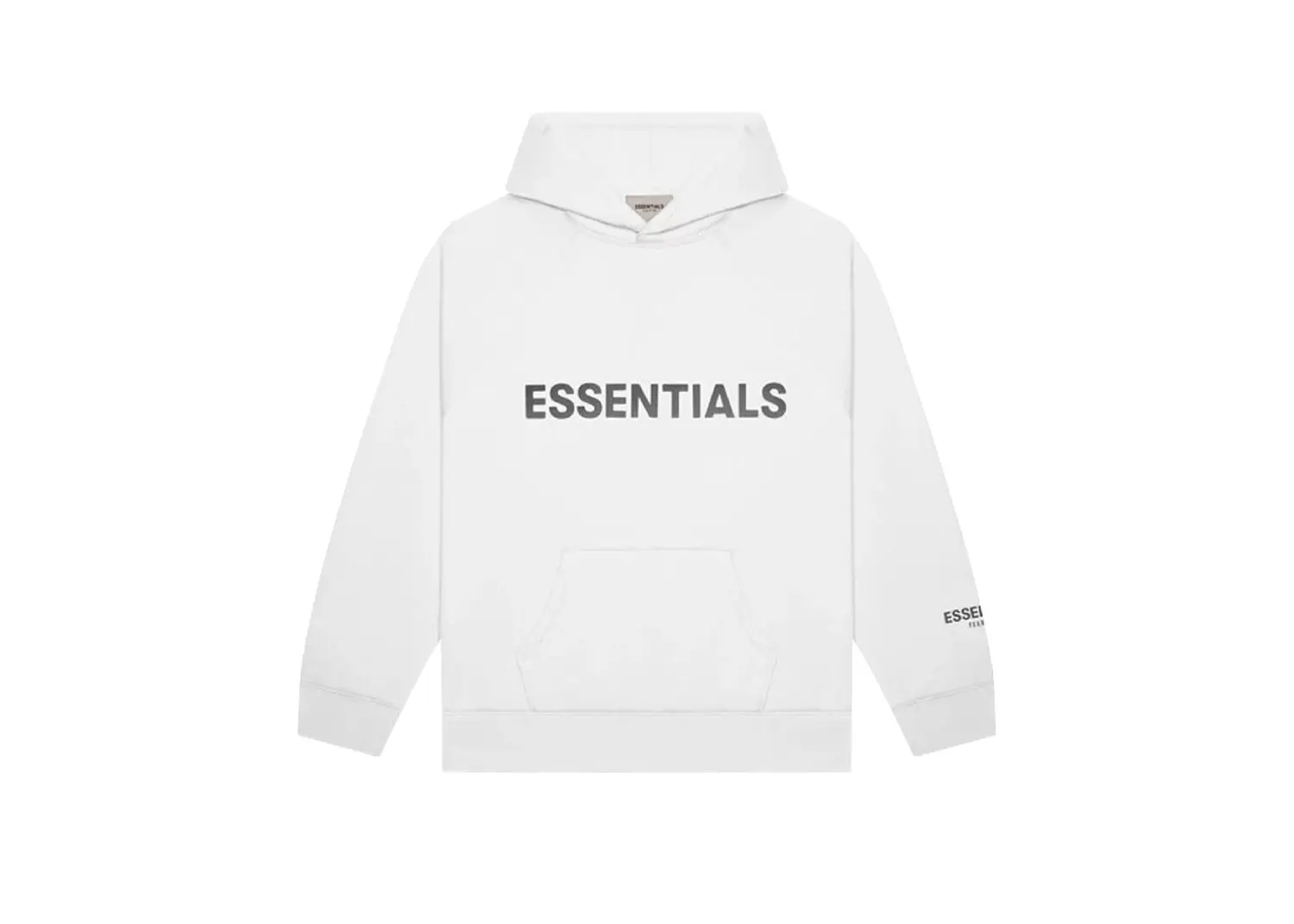 fear of god essentials hoodie white