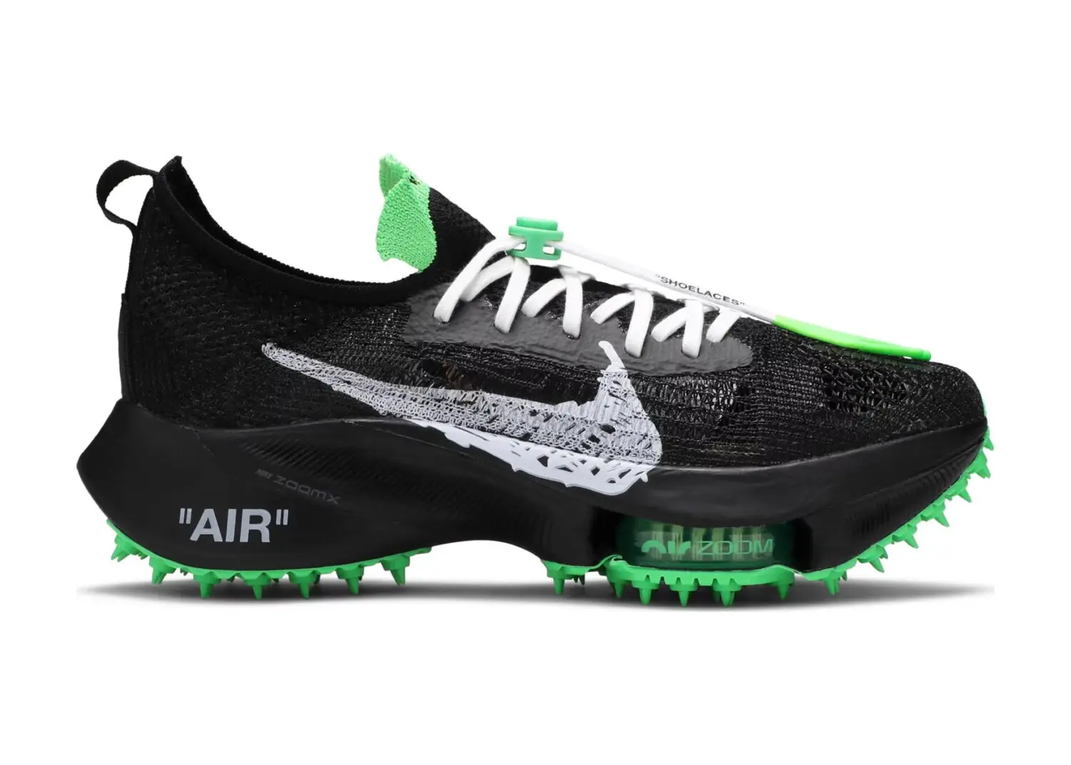 nike air zoom tempo next flyknit off white black scream green