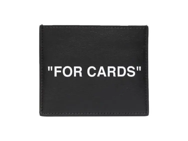 off white quote card case black white 2
