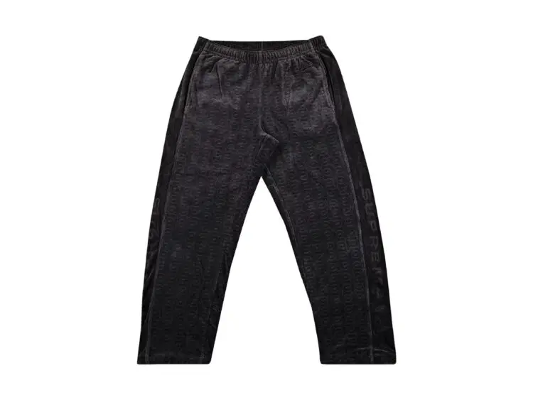 supreme nike velour track pant black