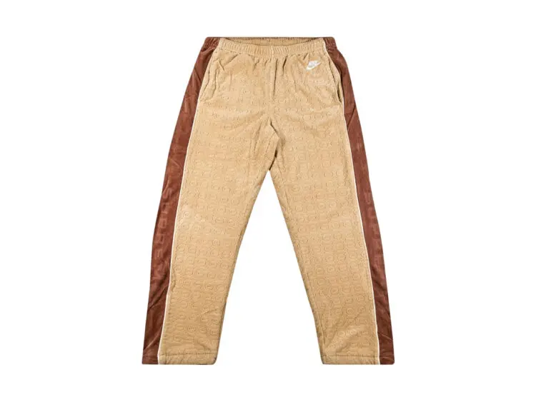 supreme nike velour track pant tan