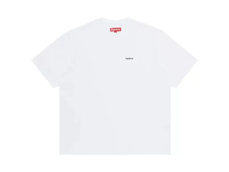 supreme ss pocket tee white