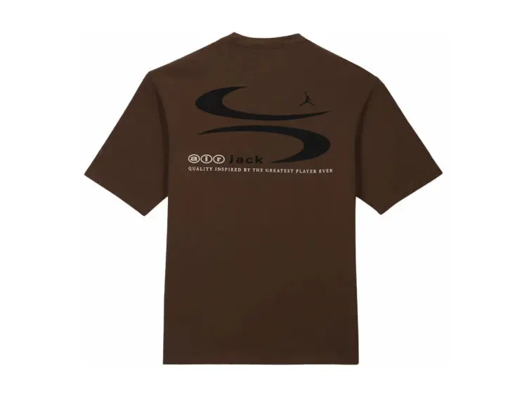 jordan x travis scott t shirt brown