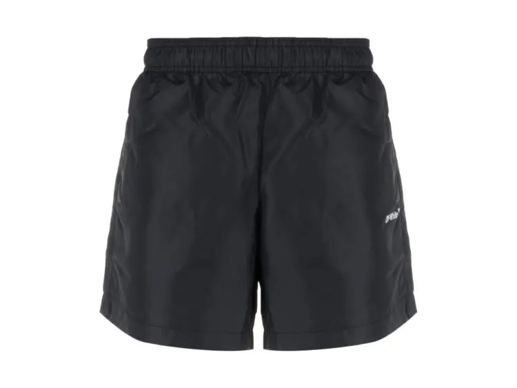 off white arrows print swim shorts black2