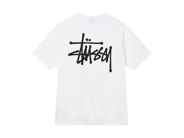 stüssy basic tee white