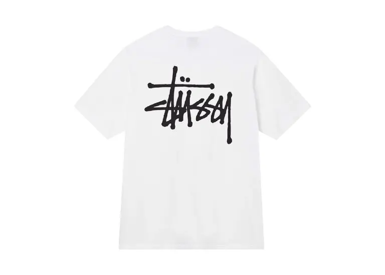 stüssy basic tee white