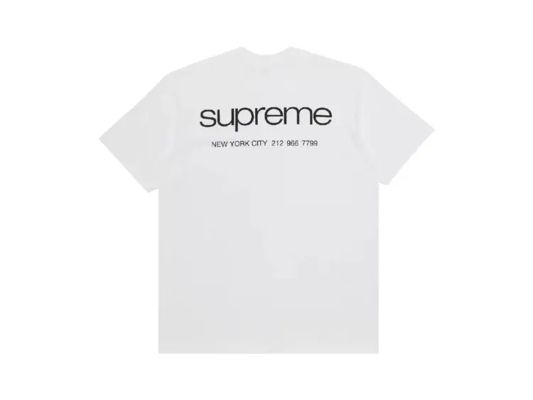 supreme nyc tee white