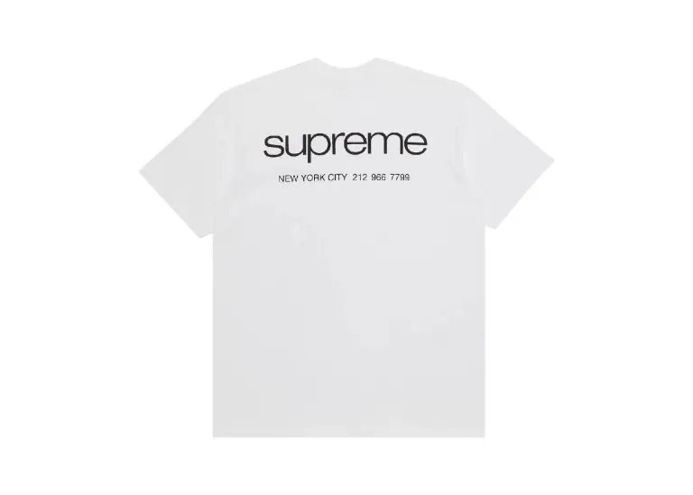 supreme nyc tee white