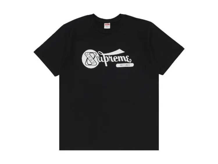 supreme records tee black