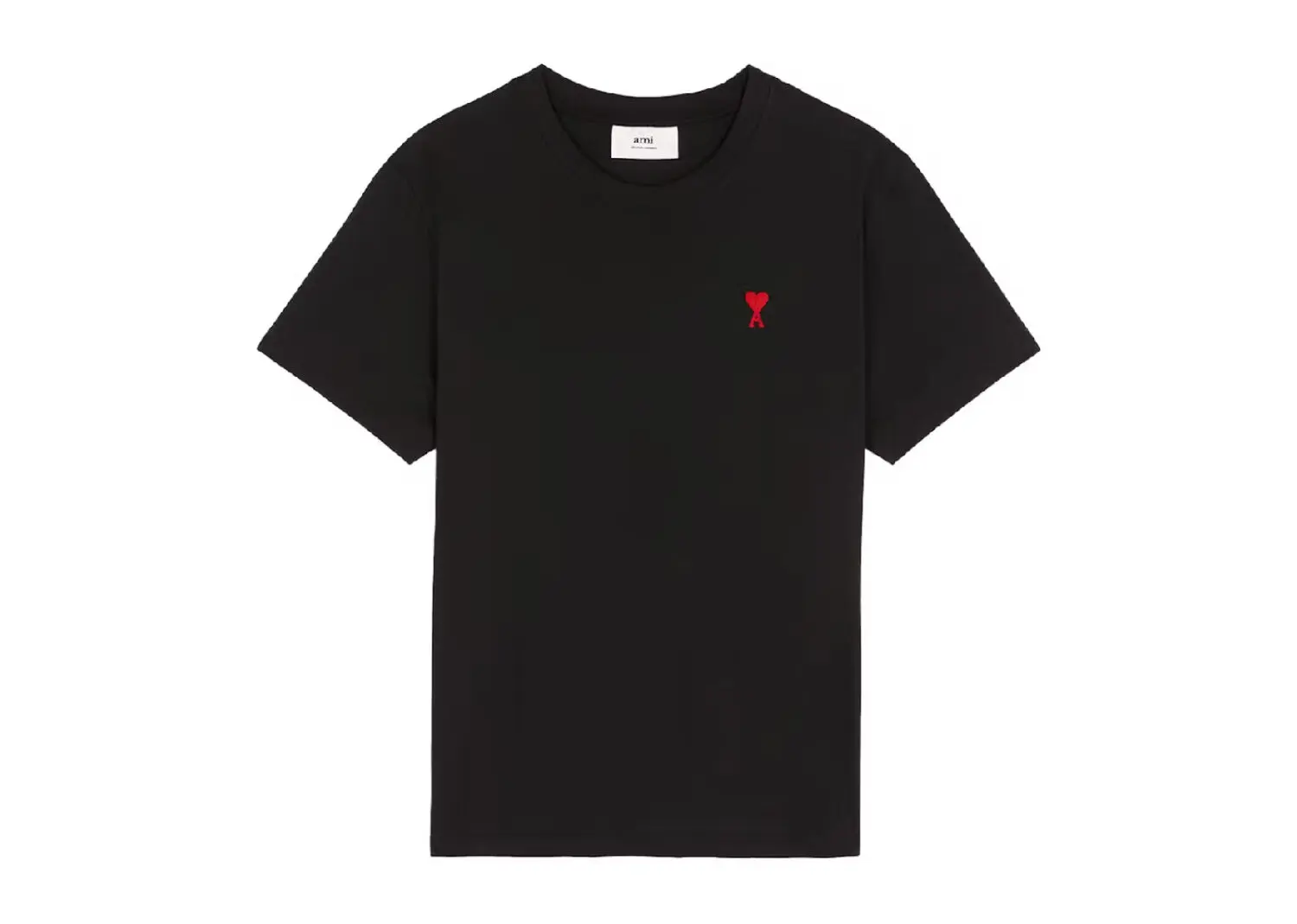 ami paris ami de coeur classic fit t shirt black:red