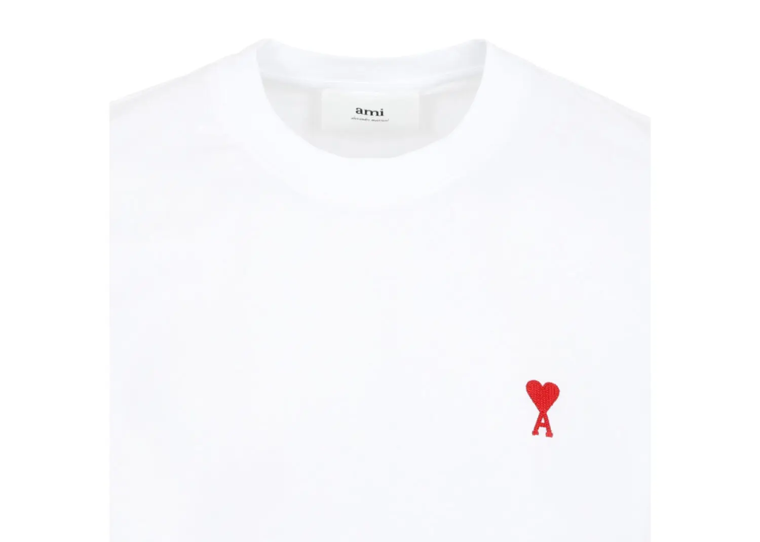ami paris ami de coeur classic fit t shirt white:red 3