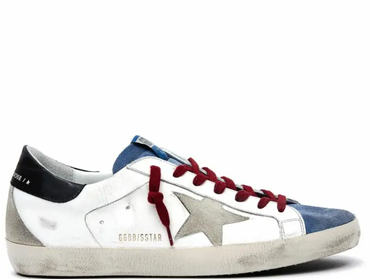golden goose super star white blue red