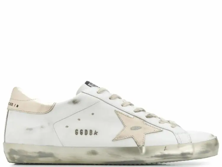 golden goose super star white gold sparkle