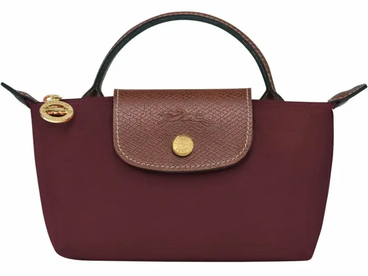 longchamp le pliage original pouch with handle burgundy