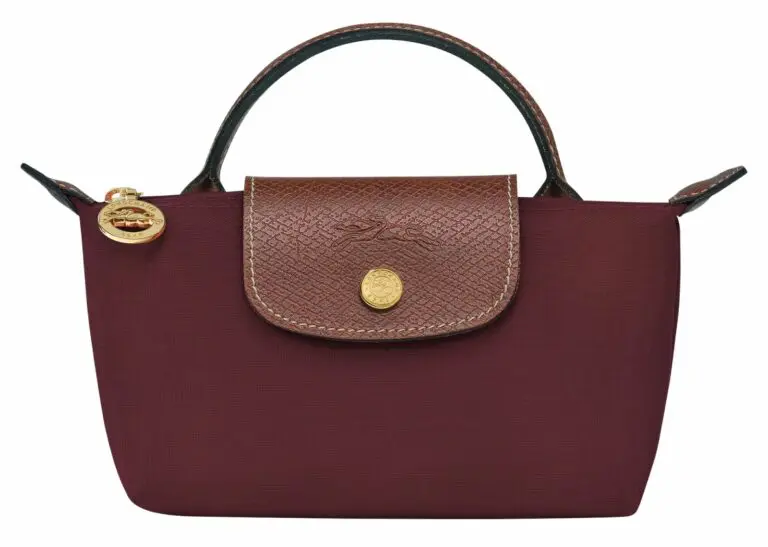 longchamp le pliage original pouch with handle burgundy