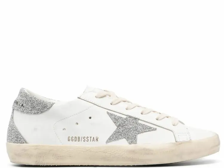 golden goose super star silver swarovski crystal star (w)