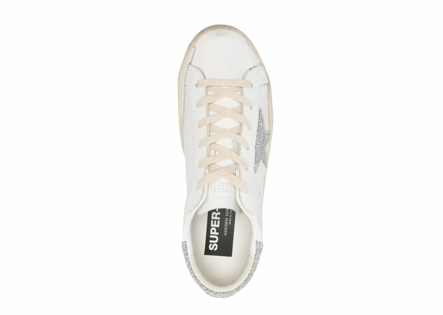 golden goose super star silver swarovski crystal star (w)