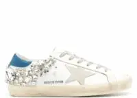 golden goose super star white swarovski stone (w)