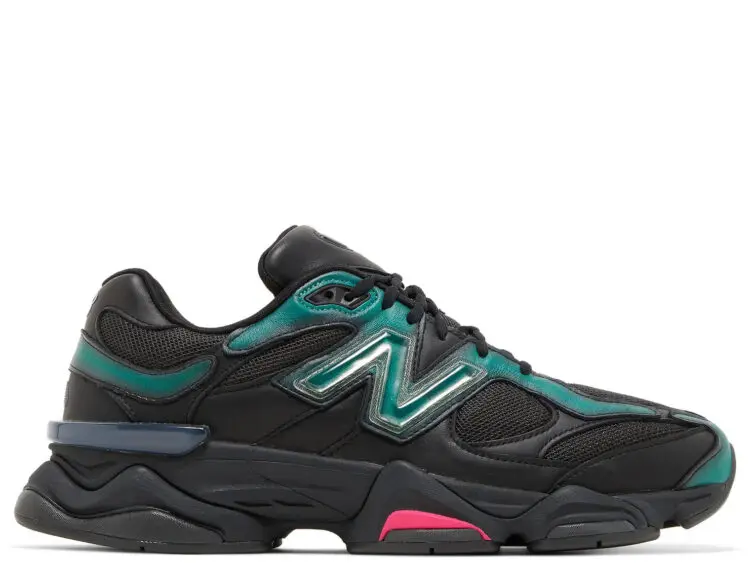 new balance 9060 mowalola burglarwear black teal pink