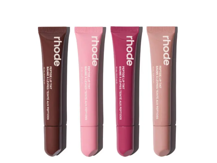 rhode peptide lip tint all four shades together