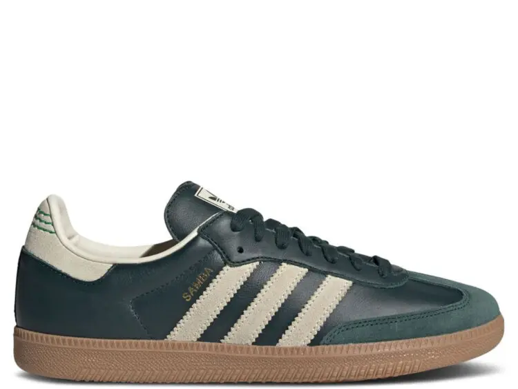 adidas samba og shadow green cream white gold metallic