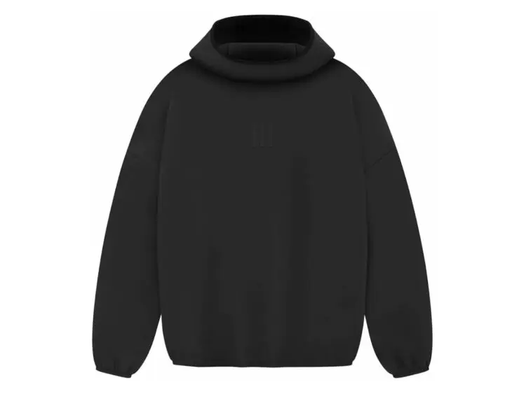 fear of god athletics suede fleece hoodie black