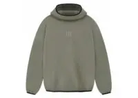 fear of god athletics suede fleece hoodie clay