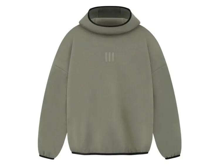 fear of god athletics suede fleece hoodie clay
