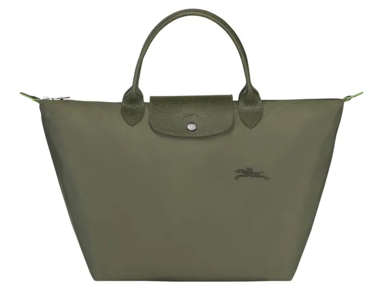 longchamp le pliage green medium handbag forest
