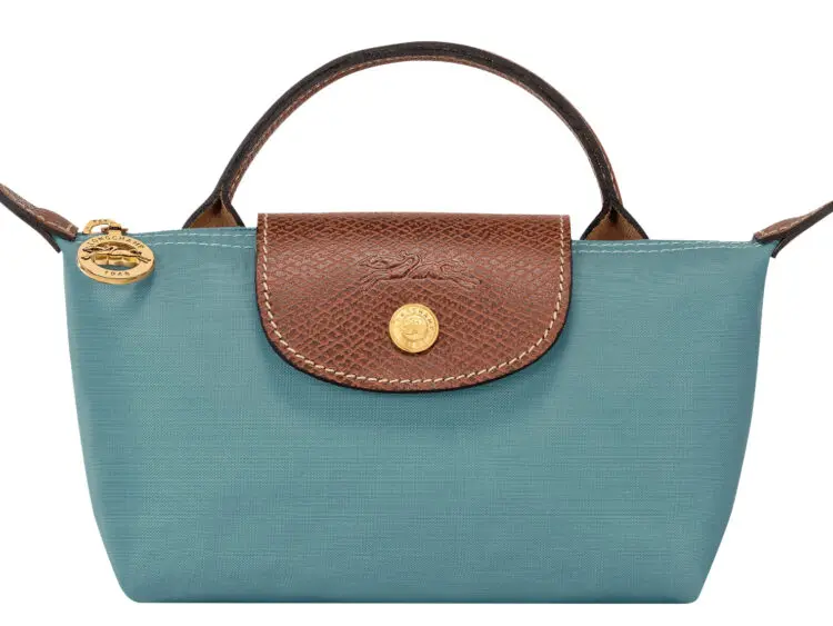longchamp le pliage original pouch with handle eucalyptus