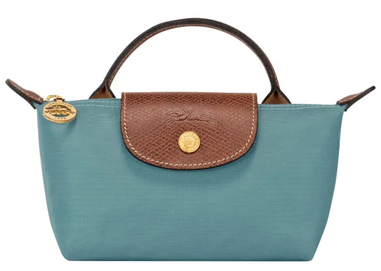 longchamp le pliage original pouch with handle eucalyptus