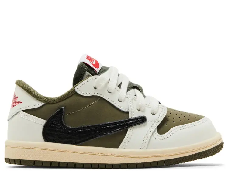 nike air jordan 1 retro low og sp travis scott medium olive (td)