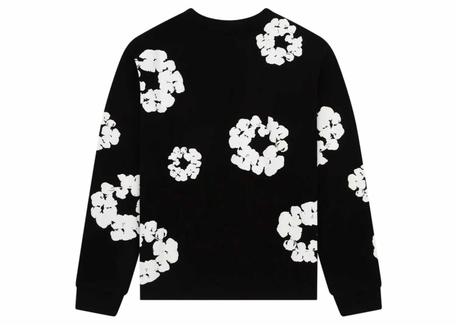 denim tears long sleeve cotton wreath t shirt black