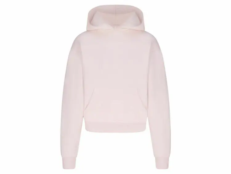 skims cotton fleece classic hoodie barely pink